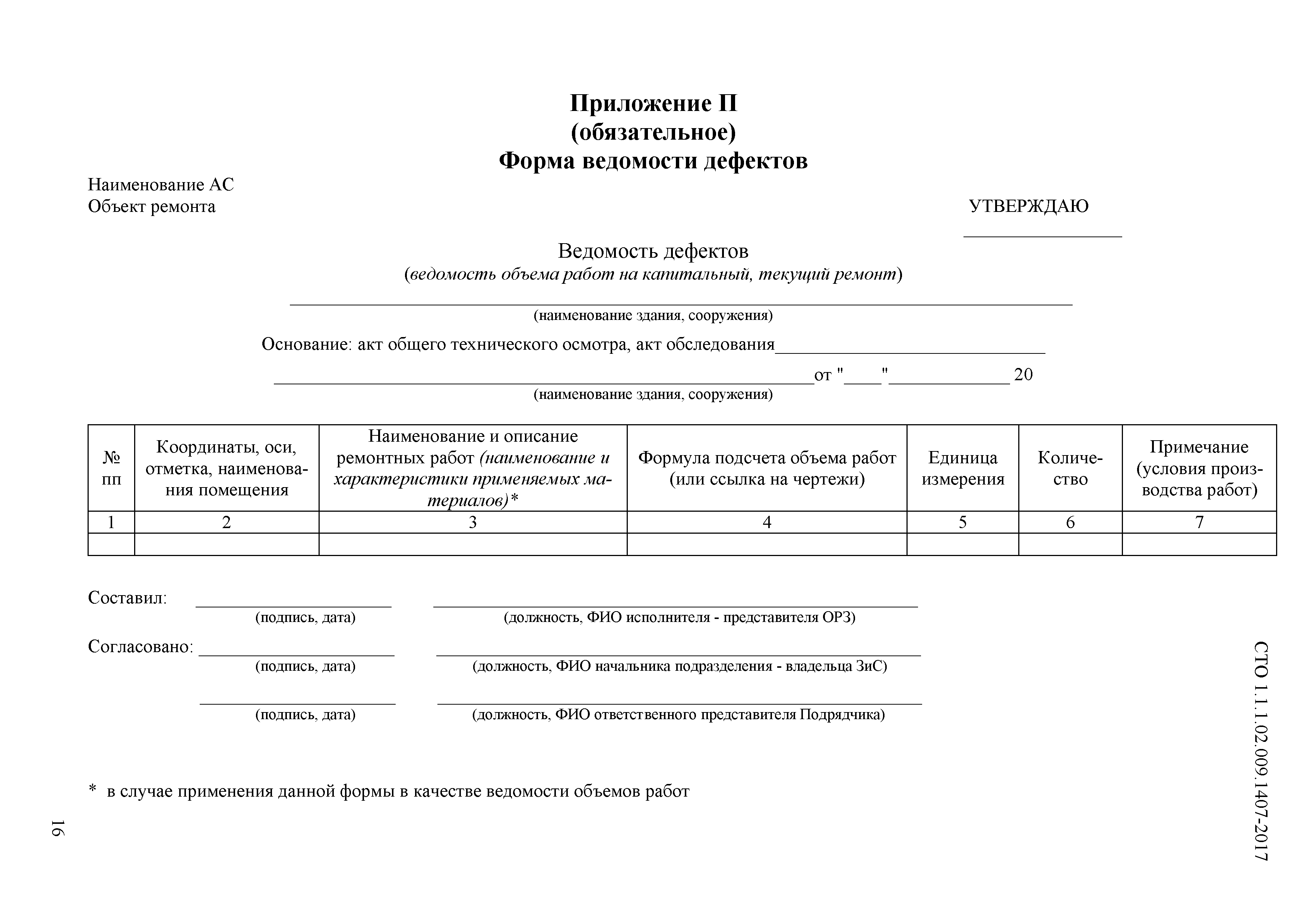 Акт дефектации образец