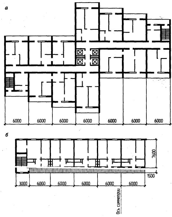 План общежития коридорного типа