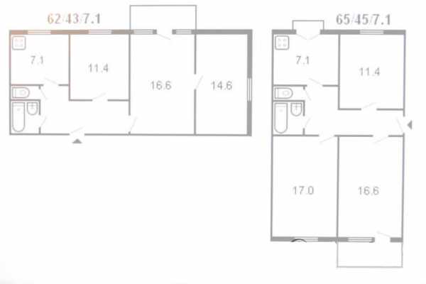 Планировка квартиры сталинка 3 комнаты