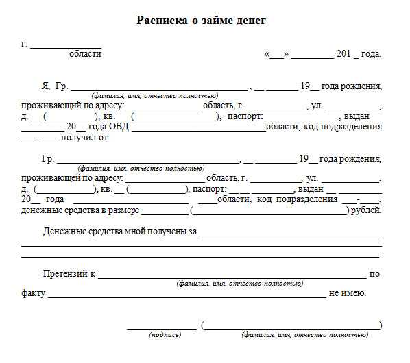 Займ с процентами между физическими лицами